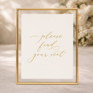 Please Find Your Seat Wedding Sign