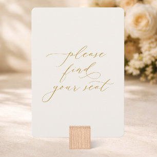 Please Find Your Seat Wedding Sign Invitation