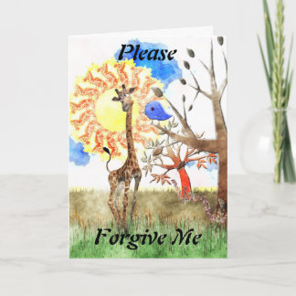 Please Forgive Me - Olympia and Blue Bird - Sorry Card