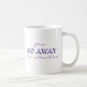 Please go away i'm introverting purple Introvert Coffee Mug