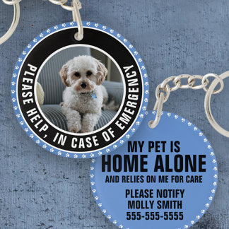 Please Help Safety Alert ICE Photo Custom Text Key Ring