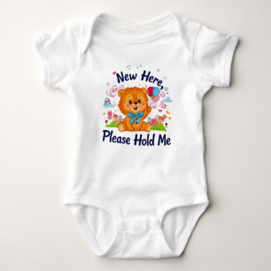Please Hold Me, Cute Lion Cub Baby Bodysuit