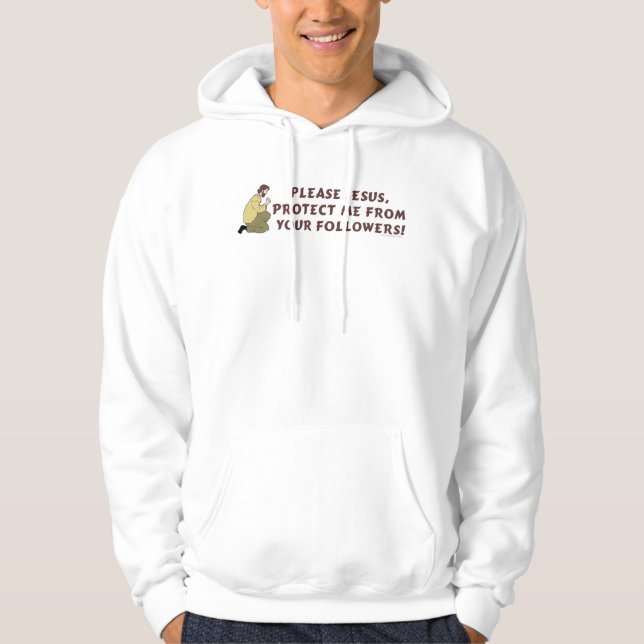 Please Jesus Christian Humour Hoodie (Front)