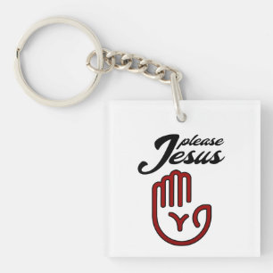 Please Jesus Key Ring