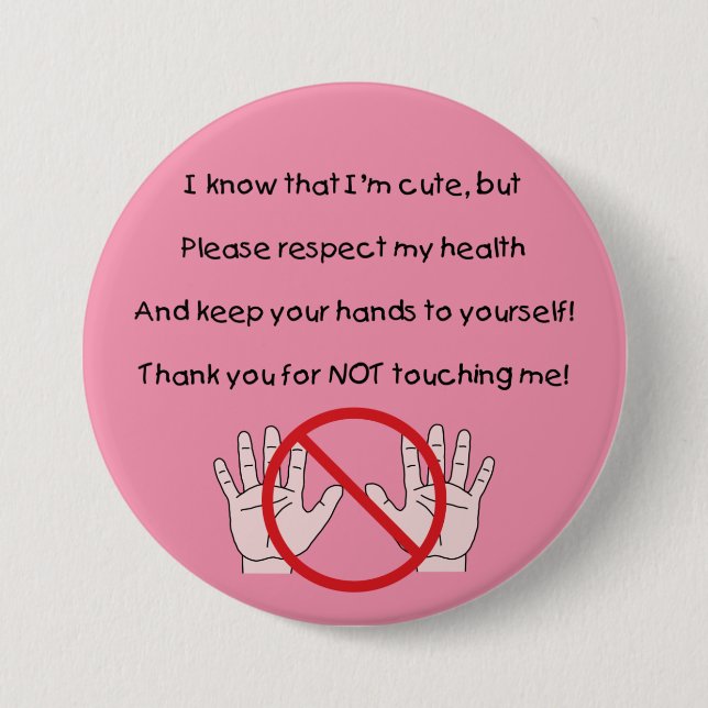 Please Keep Hands To Self Button (PC) (Front)