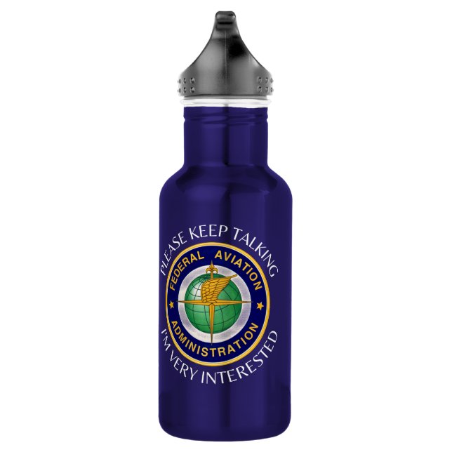 Please keep talking FAA water bottle (Right)
