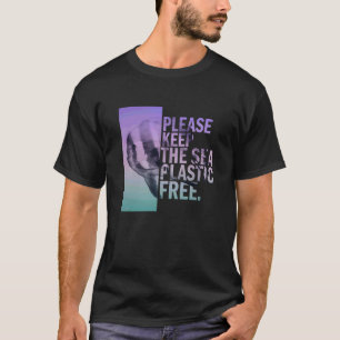 Please Keep The Sea Plastic Free with Bat Fish T-Shirt