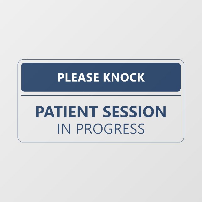 Please Knock Patient Session Medical ID (Sheet)