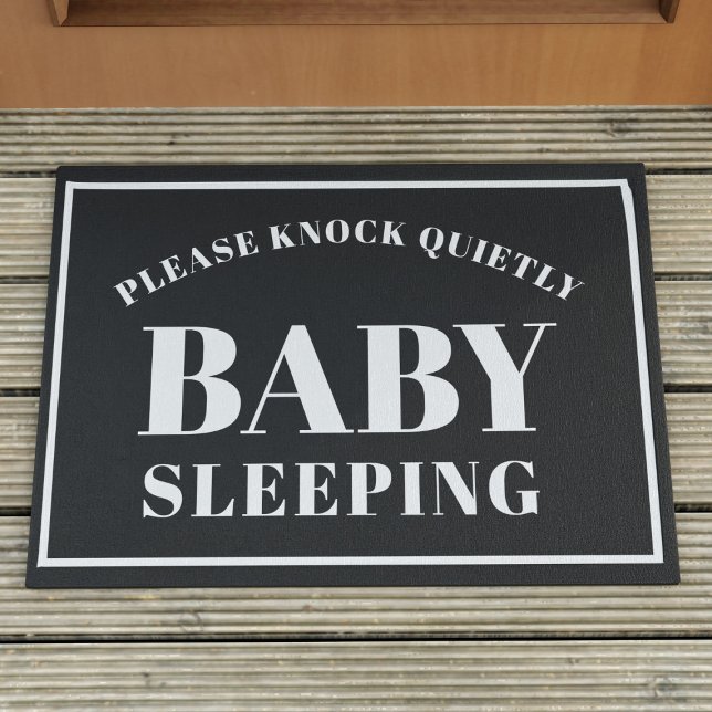 Please Knock Quietly Baby Sleeping Quote Doormat (Creator Uploaded)