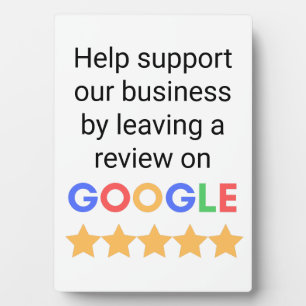 Please leave a review plaque