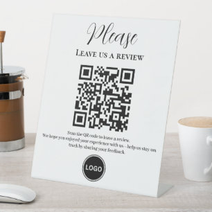 Please Leave us a review QR code Pedestal Sign