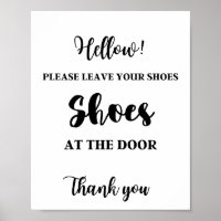 please leave your shoes at the door