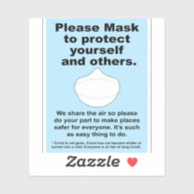 Please mask to protect yourself vinyl sticker