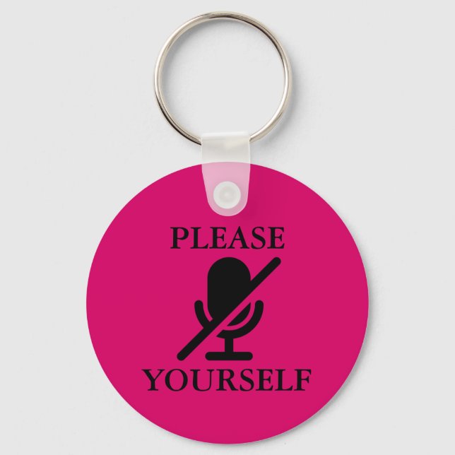 Please Mute Yourself Key Ring (Front)