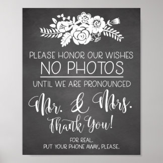 Please No Cell Phone Photos Wedding Ceremony Sign