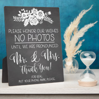 Please No Cell Phone Photos Wedding Ceremony Sign Plaque