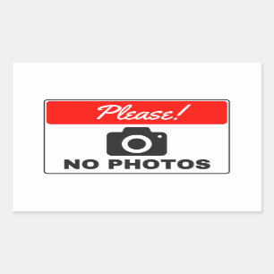 Please No Photos Sticker