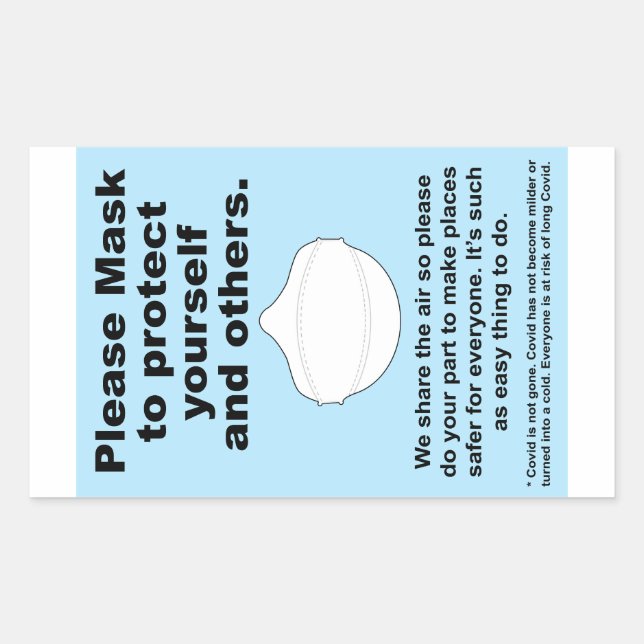 Please protect yourself and others paper stickers (Front)