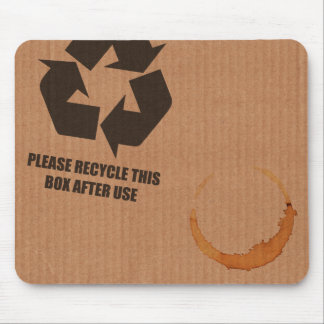 "please recycle box" cardboard mouse mat