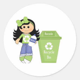 Please Recycle Classic Round Sticker