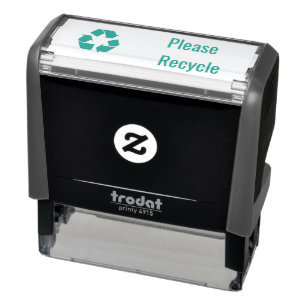 Please Recycle Green Ink Self-inking Stamp