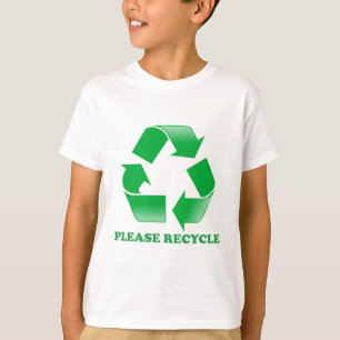 Please Recycle. Recycling Awareness. Go Green. T-Shirt