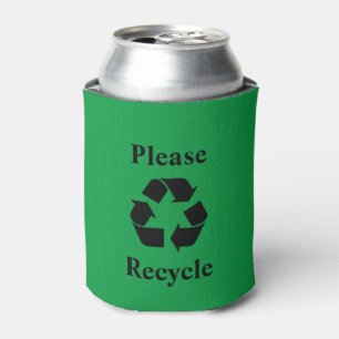 Please Recycle with Recycling Symbol Can Cooler