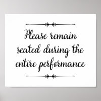 Please Remain Seated Bathroom Print - Landscape