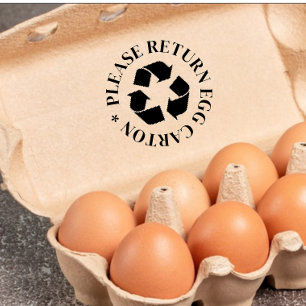 Please return carton egg stamp with recycle symbol