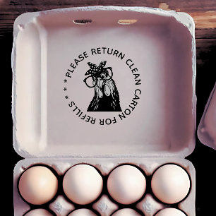 Please return carton egg stamp with recycle symbol