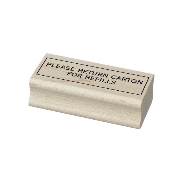 "Please Return Carton for Refills" Egg Rubber Stamp (Stamp)
