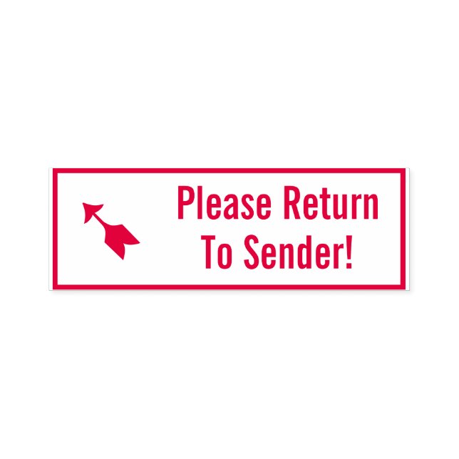 "Please Return To Sender!" Rubber Stamp (Design)