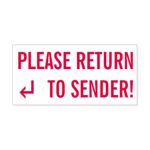 "PLEASE RETURN TO SENDER!" Rubber Stamp