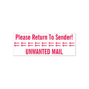 "Please Return To Sender!" Rubber Stamp