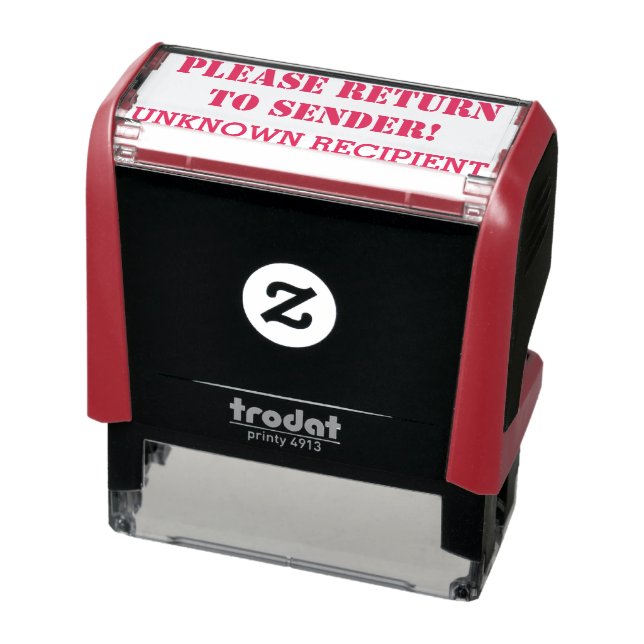 "Please Return To Sender!" "UNKNOWN RECIPIENT" Self-inking Stamp (Product)