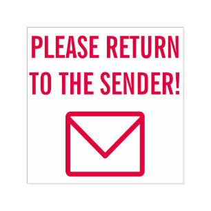 "PLEASE RETURN TO THE SENDER!" & Envelope Icon Self-inking Stamp