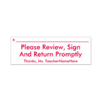 "Please Review, Sign And Return Promptly"