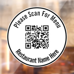Please Scan For Menu QR Code Template