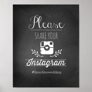 Please Share Your Instagram 8x10 Poster