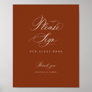 Please Sign Guest Book Reception Table Poster