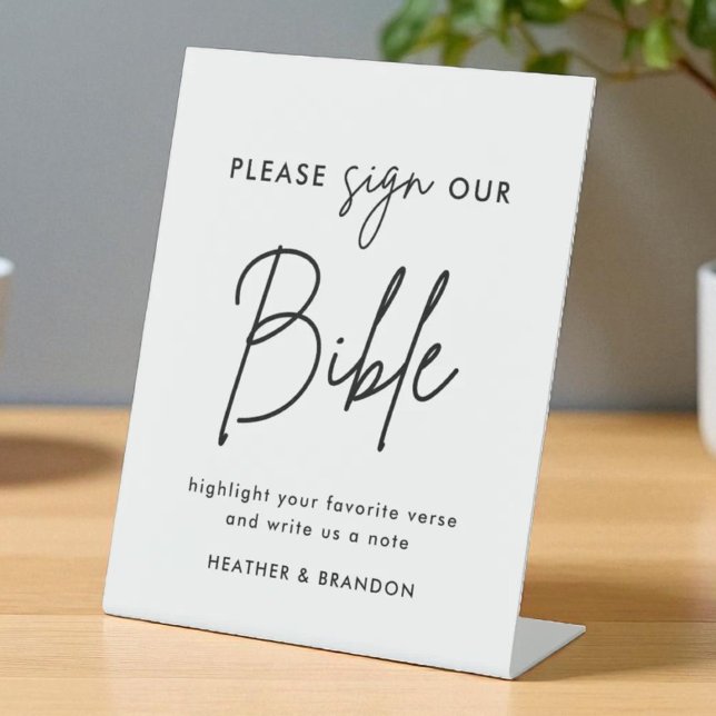 Please Sign Our Bible Wedding Guestbook Sign (Creator Uploaded)