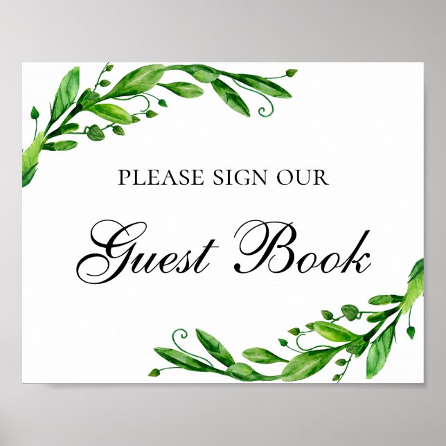 Please sign our guest book print. Summer wedding (Front)