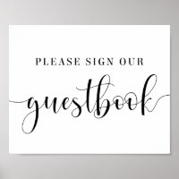 Please Sign Our Guestbook Wedding Poster