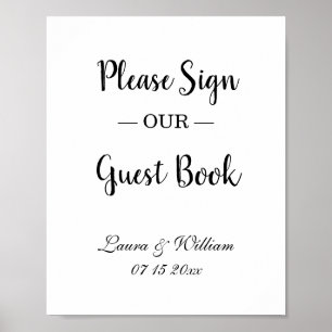 Please Sign Our Guestbook Wedding Sign