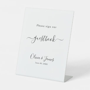 Please Sign Our Guestbook Wedding Sign Template,