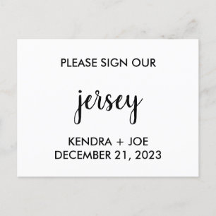 Please Sign Our Jersey, Guest Book Ideas Postcard