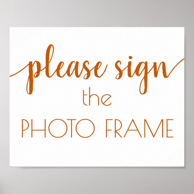 Please Sign the Photo Frame | Script Poster (Front)