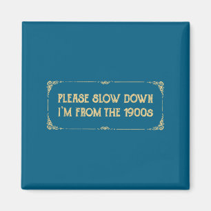 Please Slow Down I'm From The 1900s Funny Quote Vi Magnet