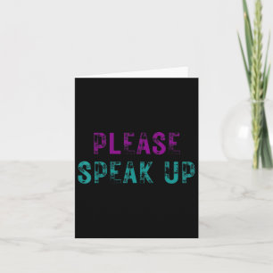 Please Speak Up Suicide Prevention Awareness Menta Card