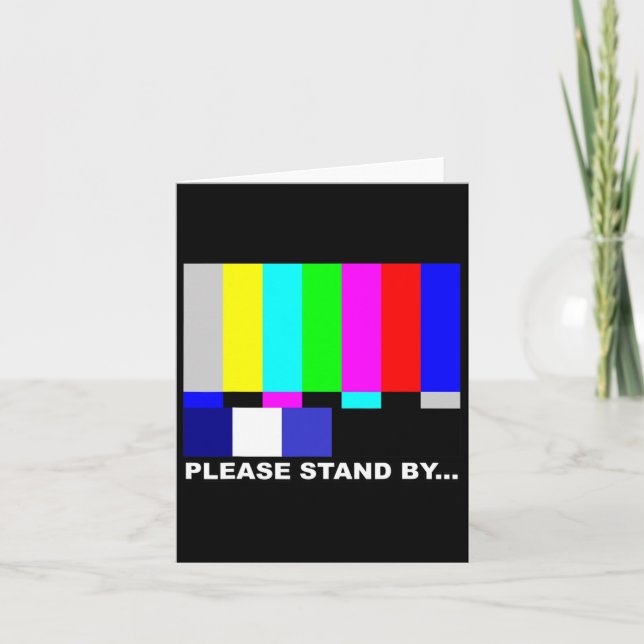 Please Stand By Television Tv Test Pattern Hallowe Card (Front)